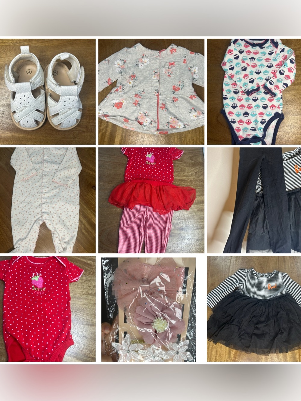 Baby Girl Clothing Bundle with Floral Jacket & Tulle Dress